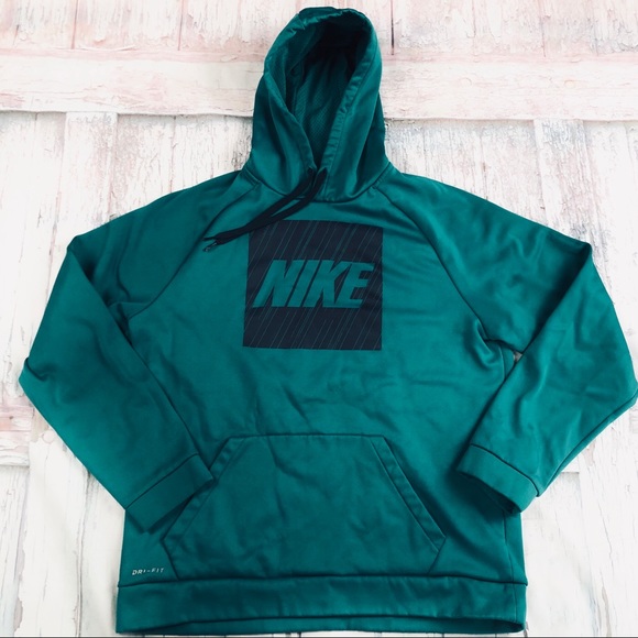 Nike Dri-Fit Men’s Hoodie Teal - Picture 1 of 4